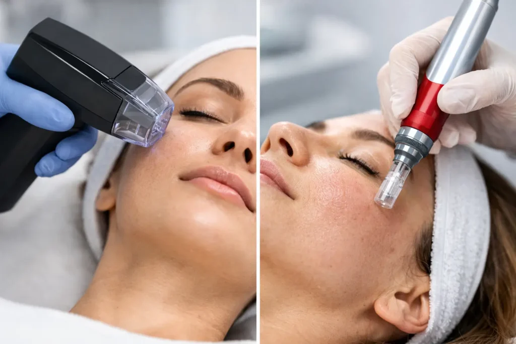 Morpheus8 vs Microneedling Results