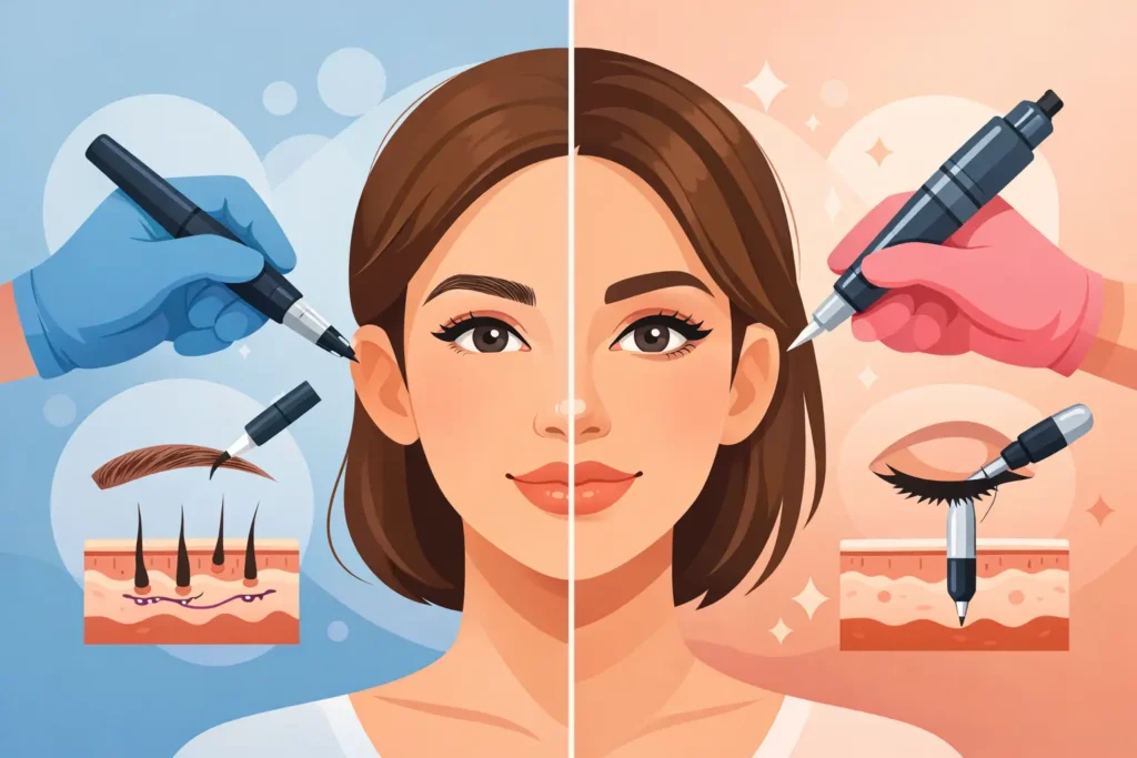 What Is the Difference Between Microblading and Permanent Makeup - Shine Medspa & Microblading What Is the Difference Between Microblading and Permanent Makeup?