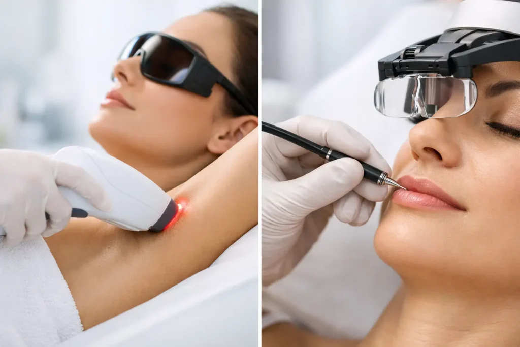 Laser Hair Removal vs Electrolysis - Shine Medspa & Microblading Laser Hair Removal vs Electrolysis