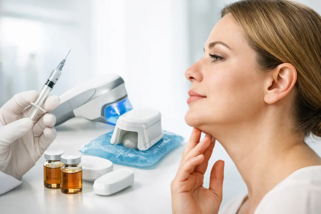 Non Surgical Double Chin Reduction Options - Shine Medspa & Microblading Non Surgical Double Chin Reduction Options