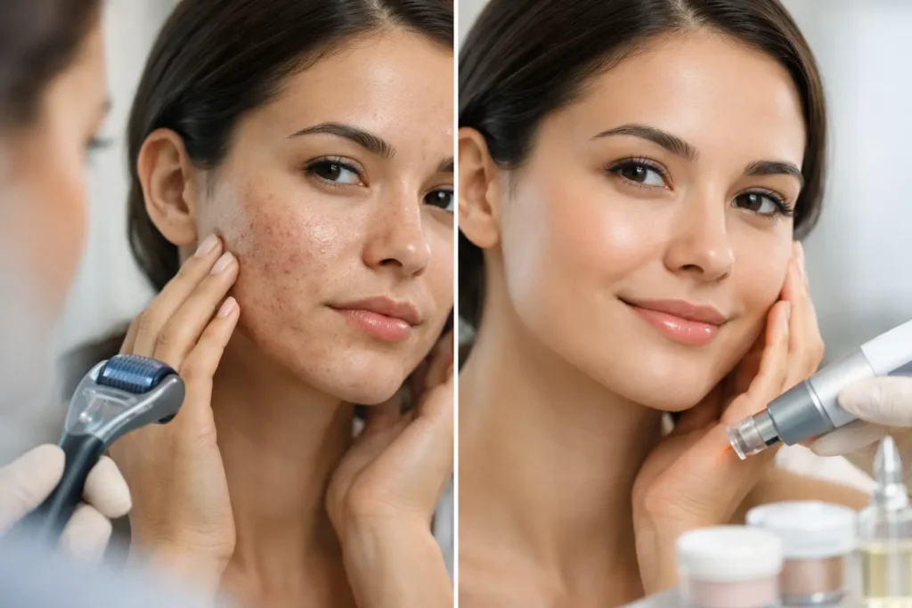 How to Treat Acne Scarring and Restore Smooth Skin - Shine Medspa & Microblading - Shine Medspa & Microblading How to Treat Acne Scarring and Restore Smooth Skin