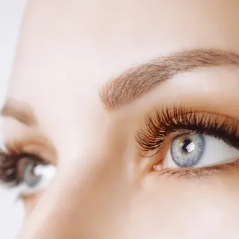 lash extensions and lash tinting